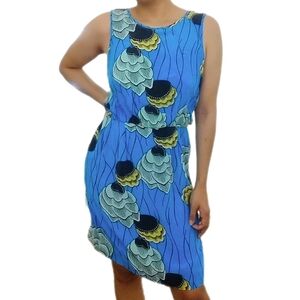 Anthropologie Blue Floral Dress